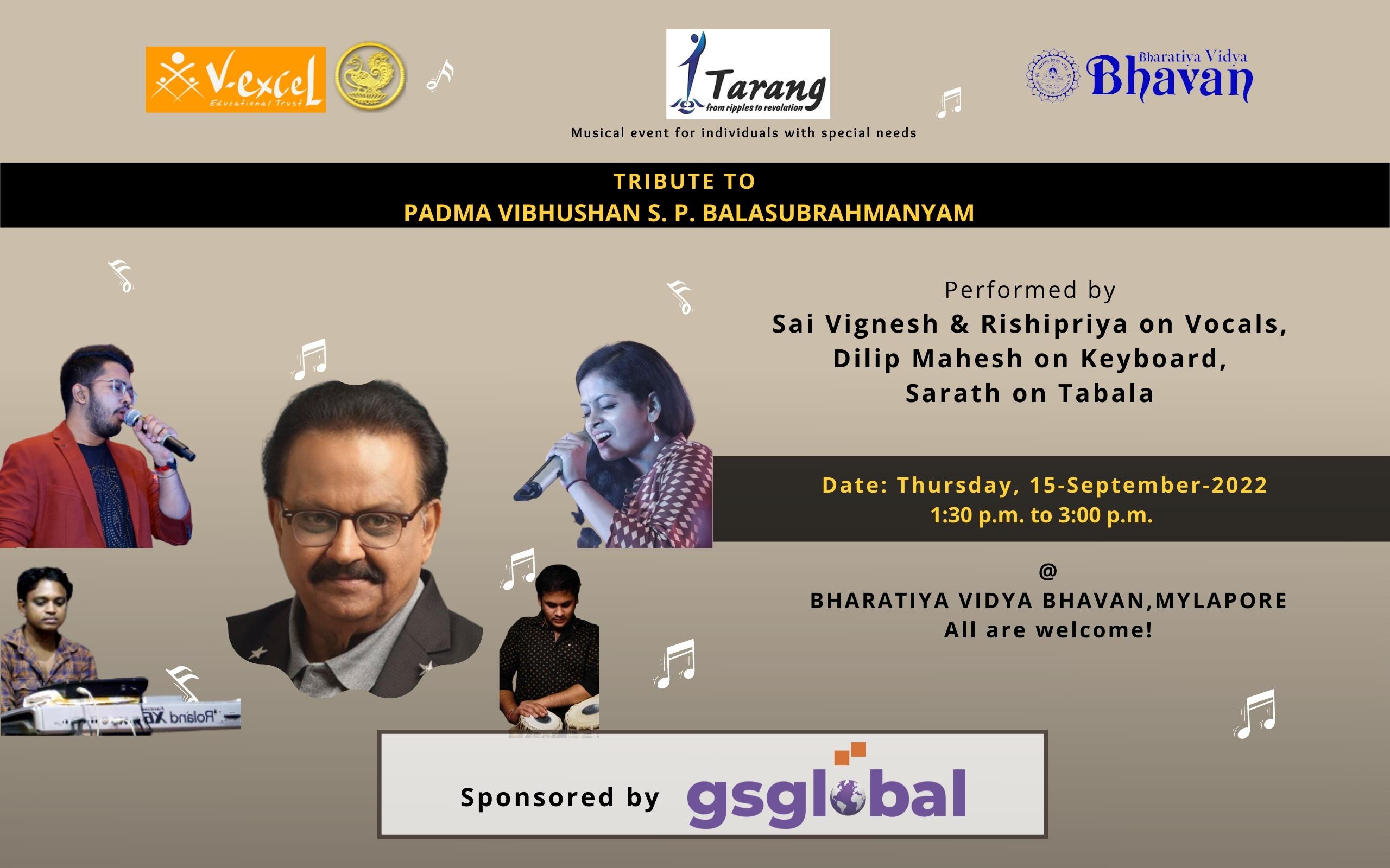 Performances by Sai Vignesh & Rishipriya on Vocals
